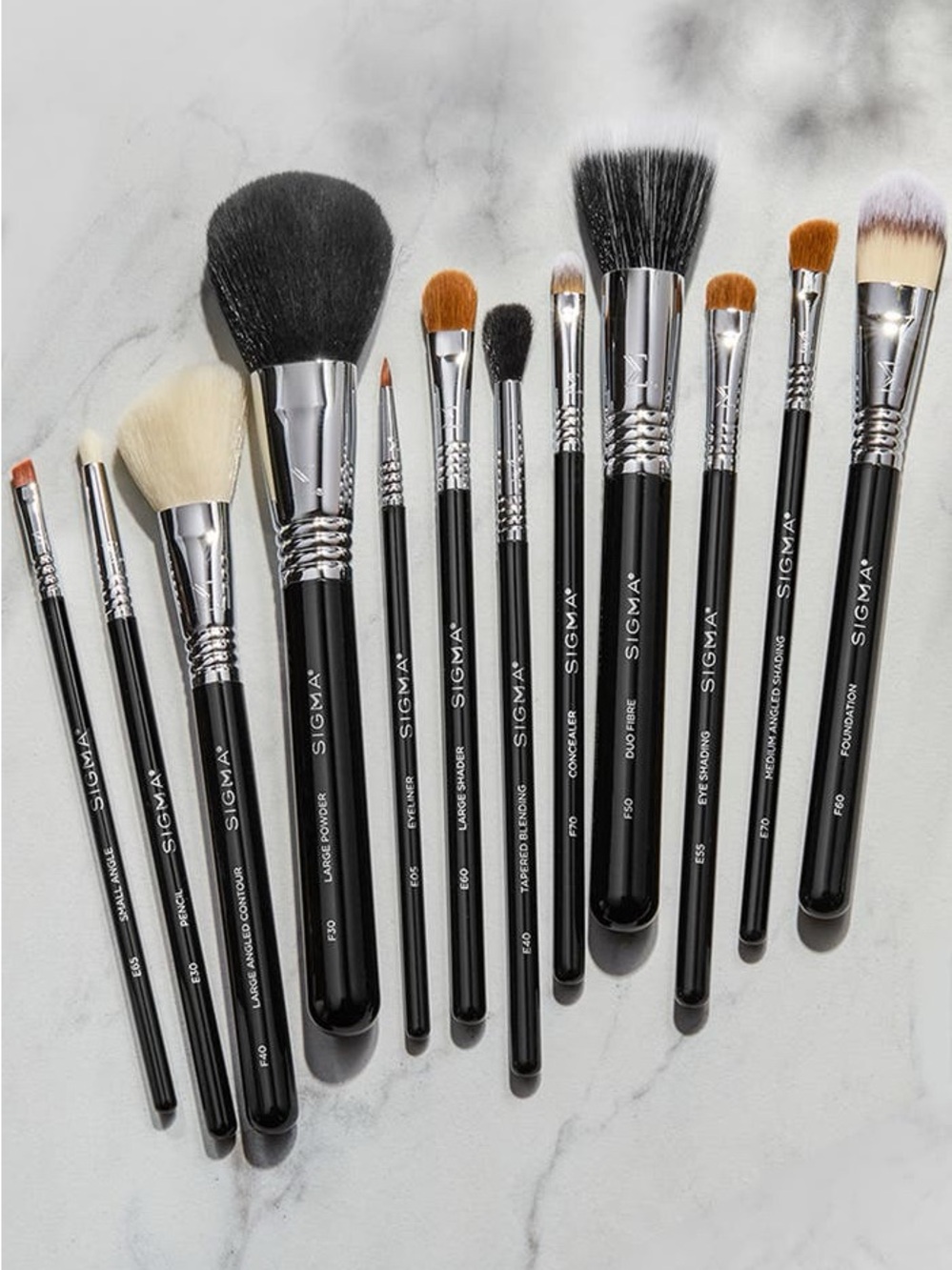 Sigma Beauty Make Me Classy Essential Kit - White with Black & Pink Logo